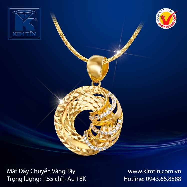 Mặt Dây Chuyền Vàng Tây 18K