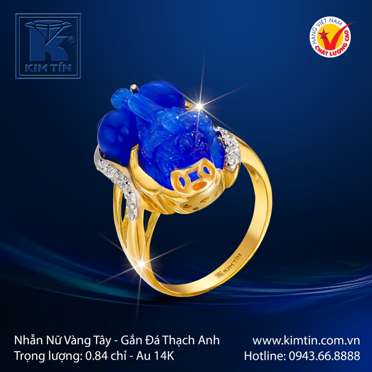 Nhẫn Nữ Vàng Màu 14K