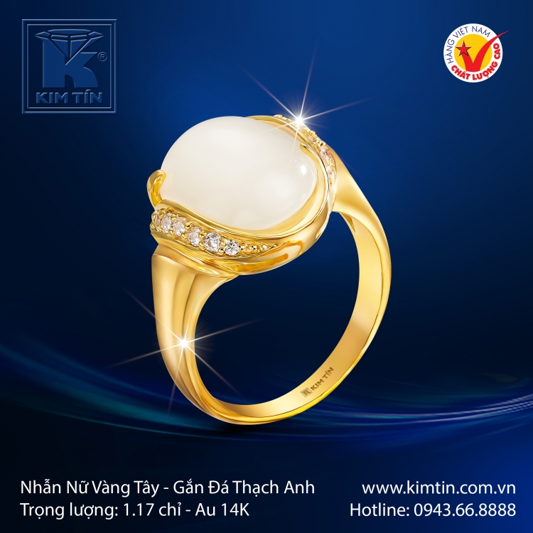 Nhẫn Nữ Vàng Màu 14K