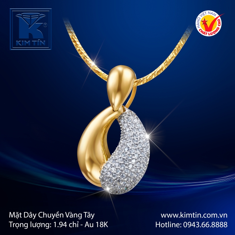 Mặt Dây Chuyền Vàng Tây 18K