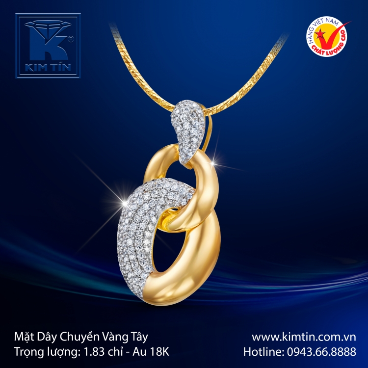 Mặt Dây Chuyền Vàng Tây 18K