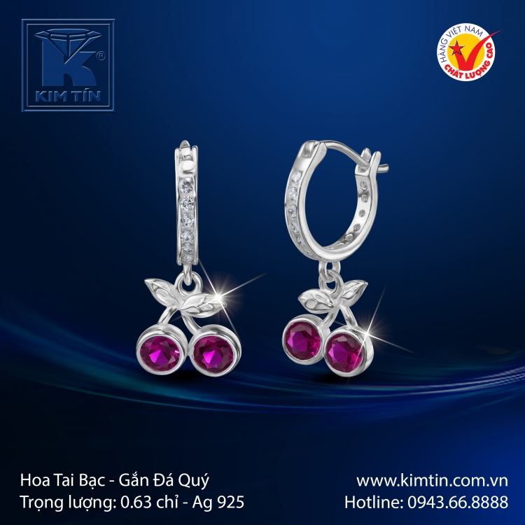 Hoa Tai Bạc 925