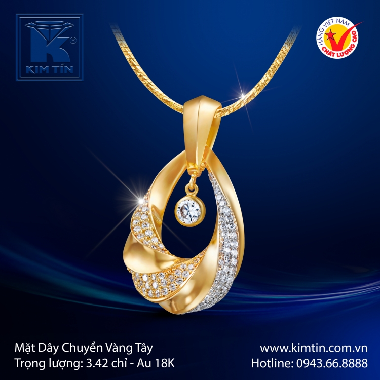 Mặt Dây Chuyền Vàng Tây 18K