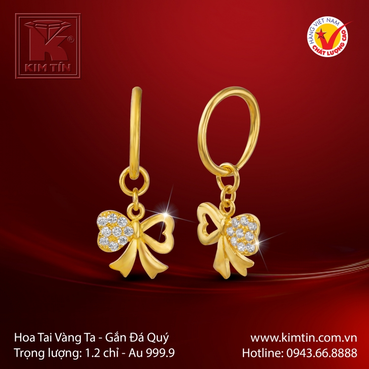 Hoa Tai Vàng 24K