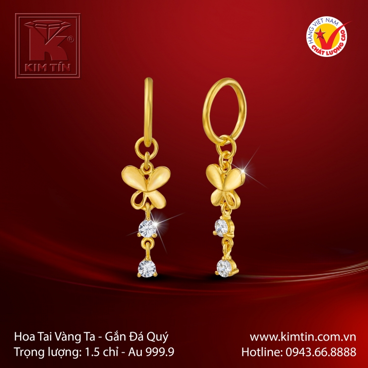 Hoa Tai Vàng 24K