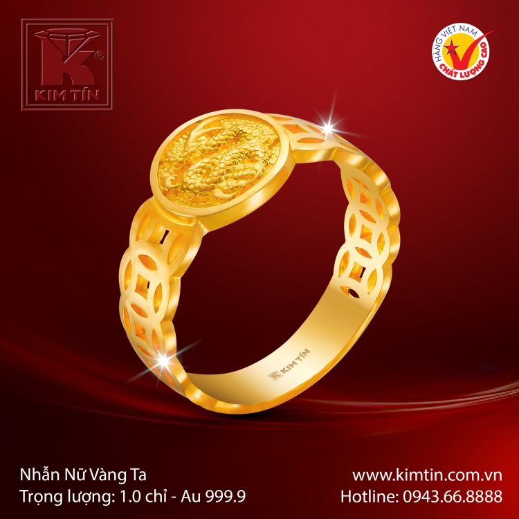 Nhẫn Nữ Vàng 24K