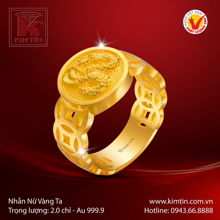 Nhẫn Nữ Vàng 24K