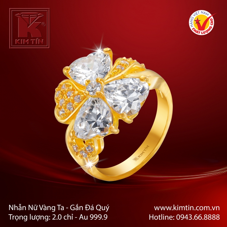 Nhẫn Nữ Vàng 24K