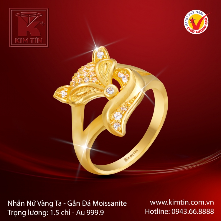 Nhẫn Nữ Vàng 24K