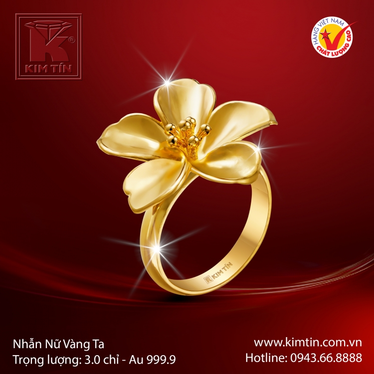 Nhẫn Nữ Vàng 24K