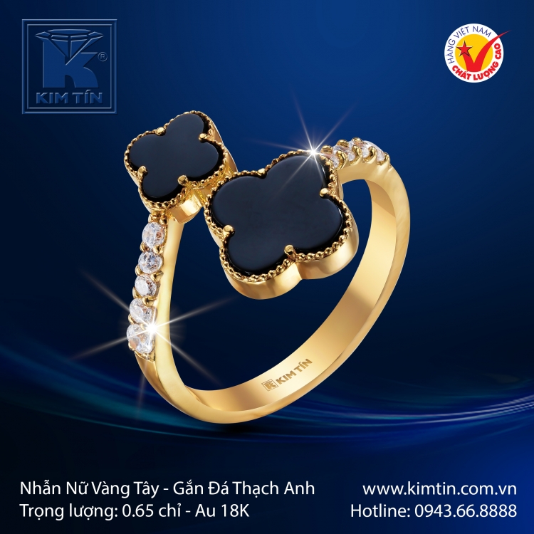 Nhẫn Nữ Vàng Màu 18K