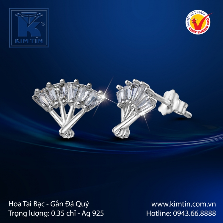 Hoa Tai Bạc 925