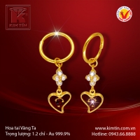 Hoa tai vàng 24k