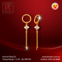 Hoa tai vàng 24k