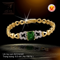 Lắc tay nạm đá Emerald