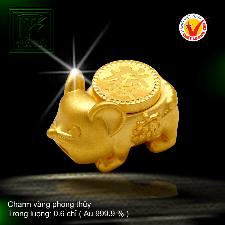 Charm vàng phong thủy