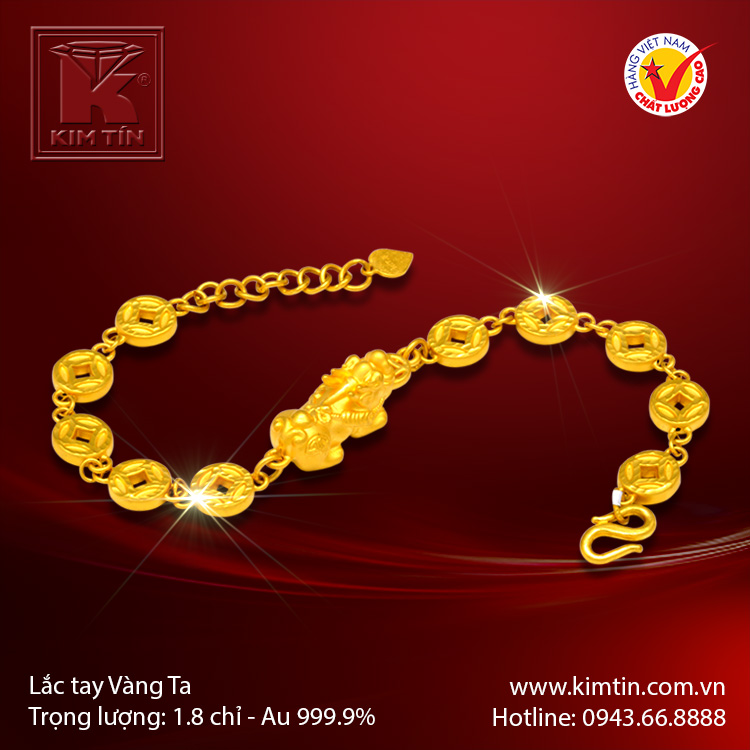 Lắc tay vàng 24K