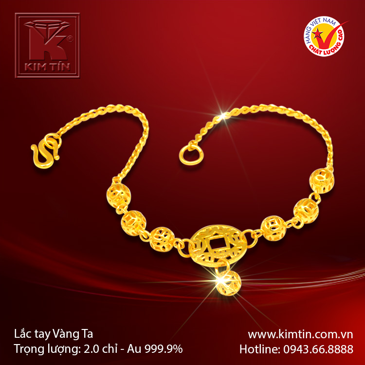 Lắc tay vàng 24K