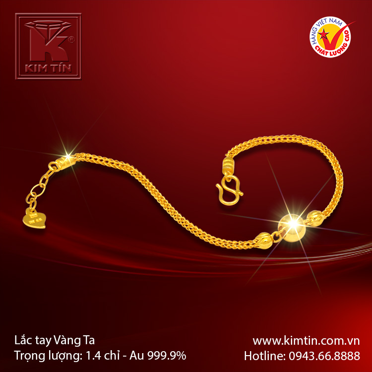Lắc tay vàng 24K