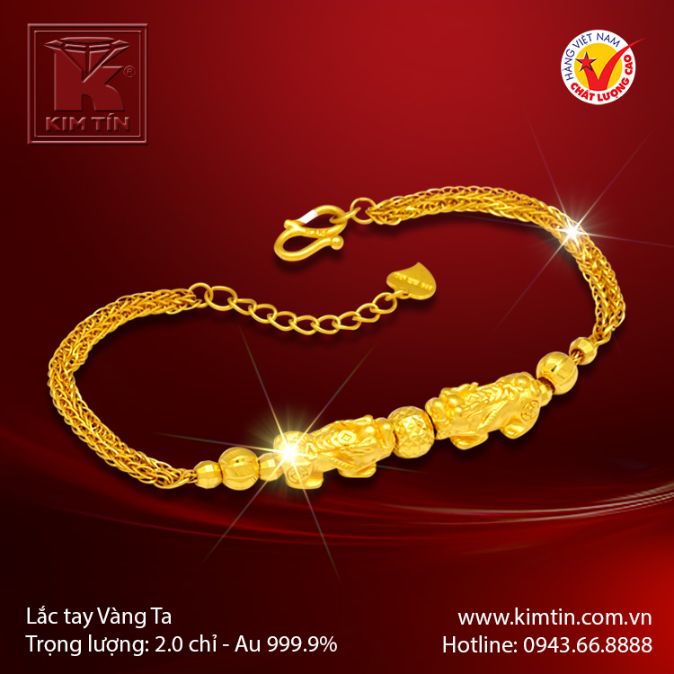 Lắc tay vàng 24K