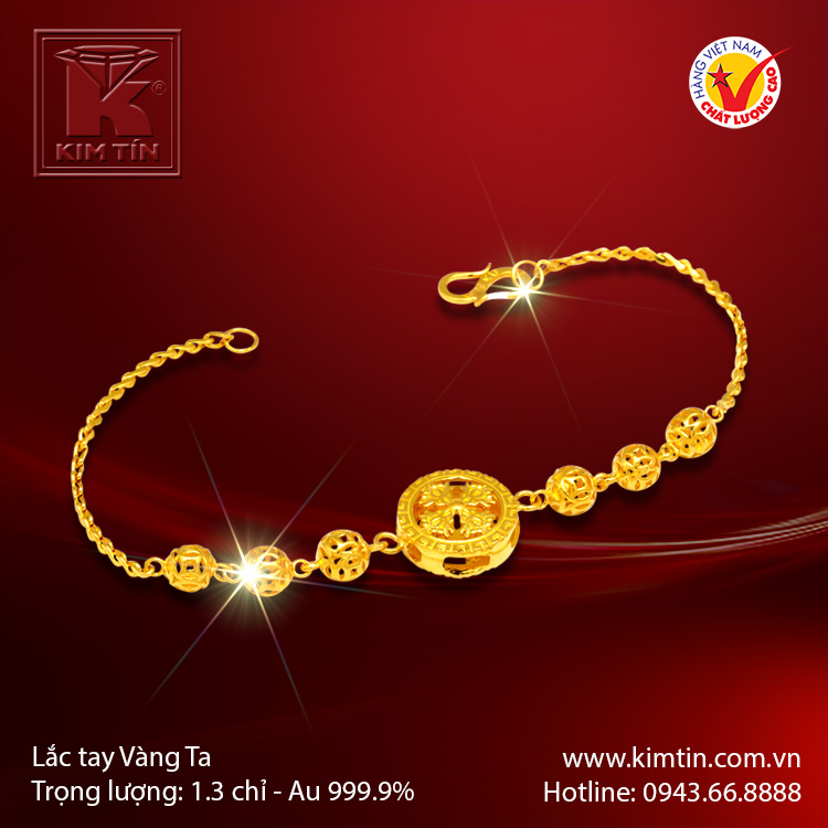 Lắc tay vàng 24K