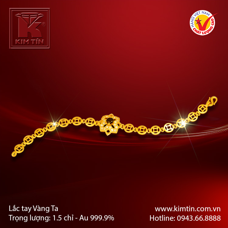 Lắc tay vàng 24K