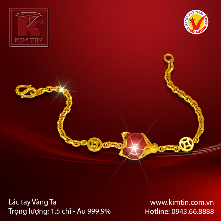 Lắc tay vàng 24K