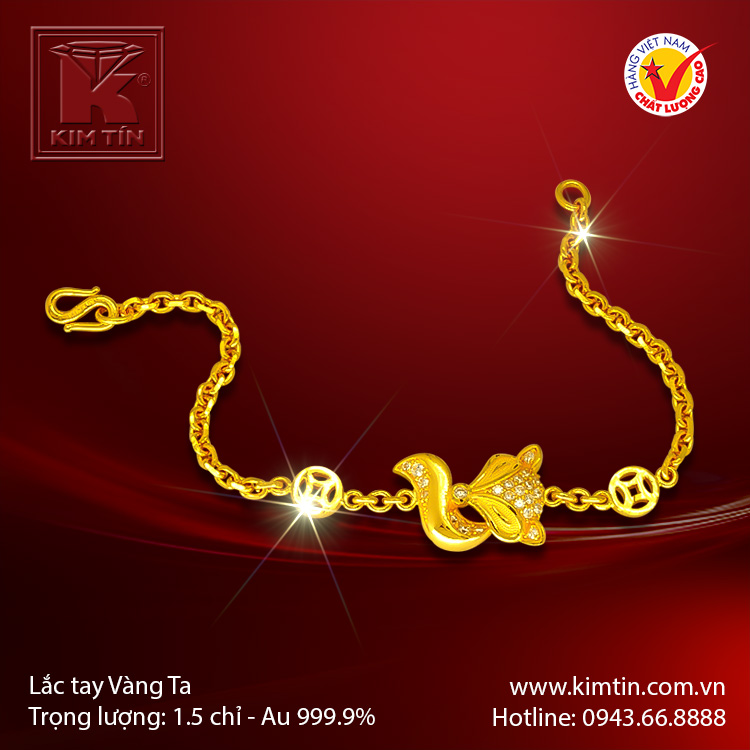 Lắc tay vàng 24K