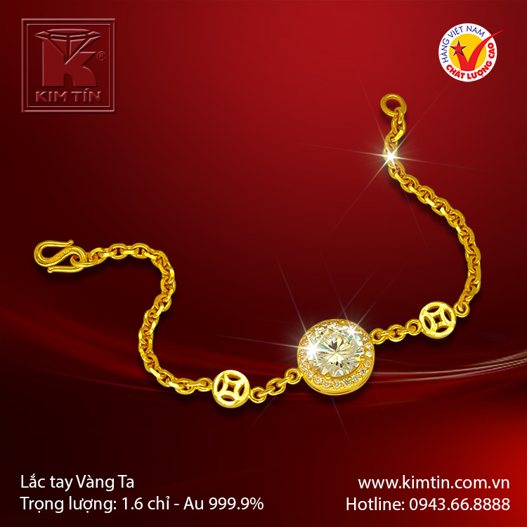 Lắc tay vàng 24K