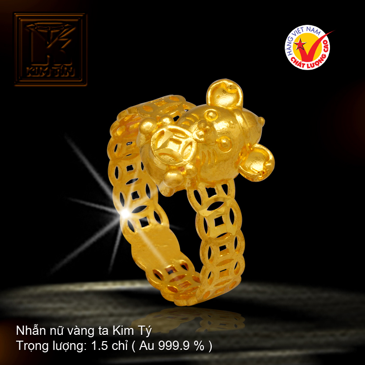 Nhẫn nữ vàng 24 K