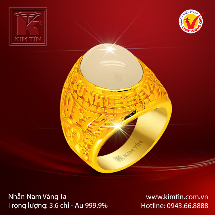 Nhẫn nam vàng 24K